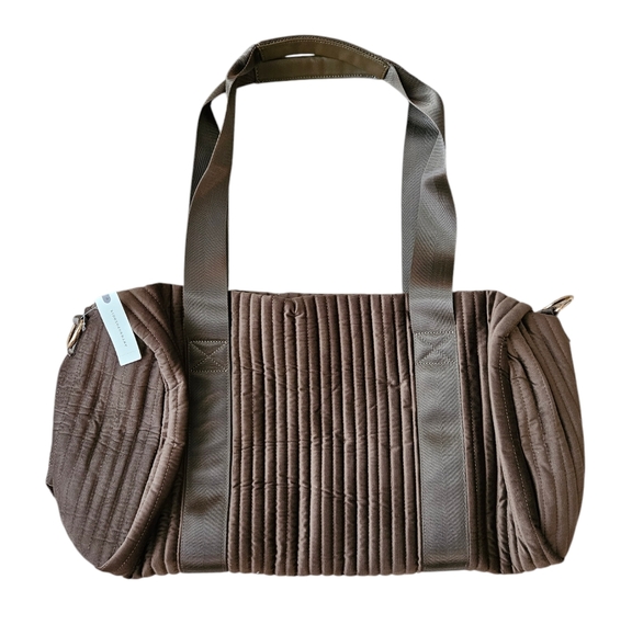 Anthropologie Ribbed Velvet Duffel Bag - Picture 4 of 7